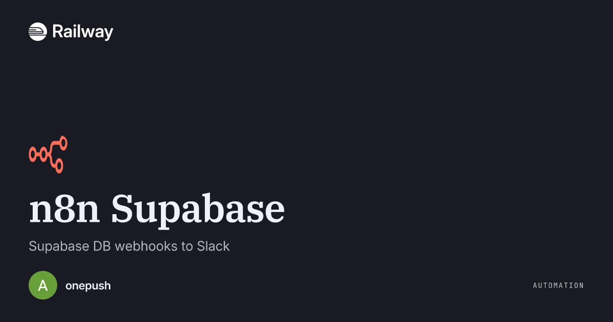 Deploy & Host n8n Supabase
