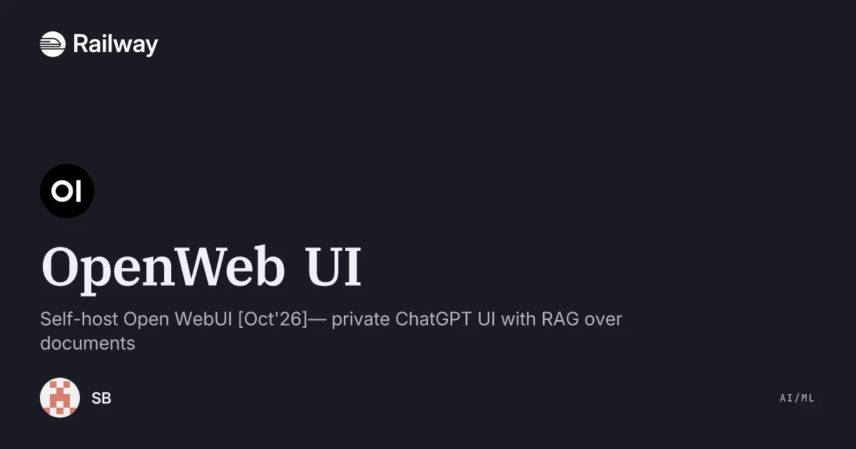 Deploy & Host OpenWeb UI