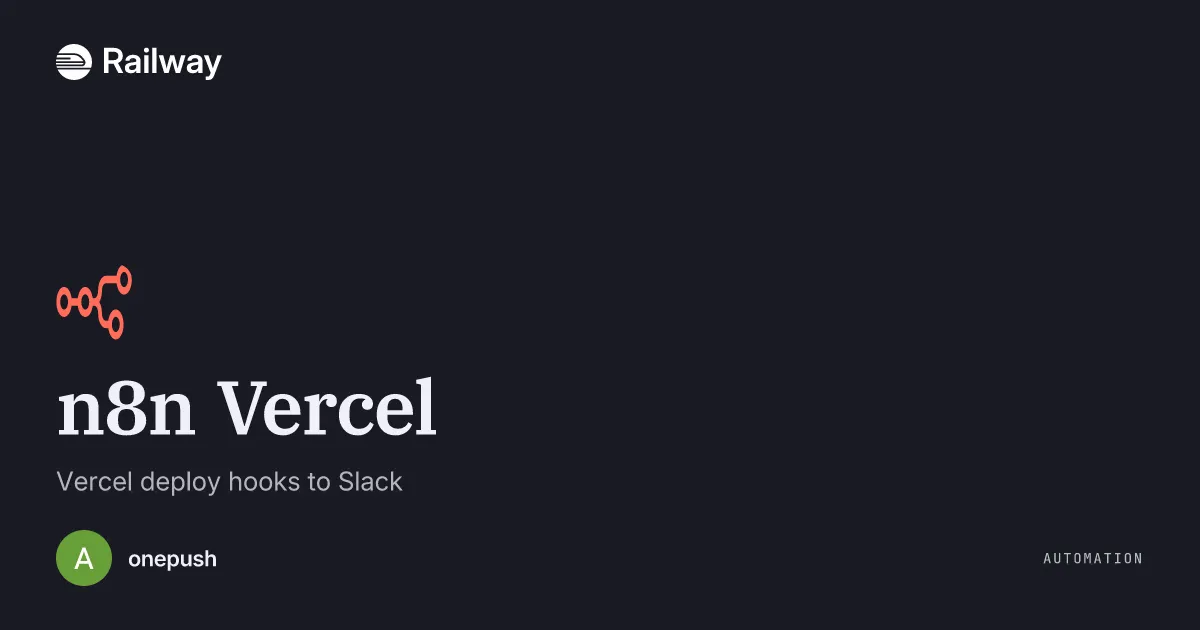 Deploy & Host n8n Vercel