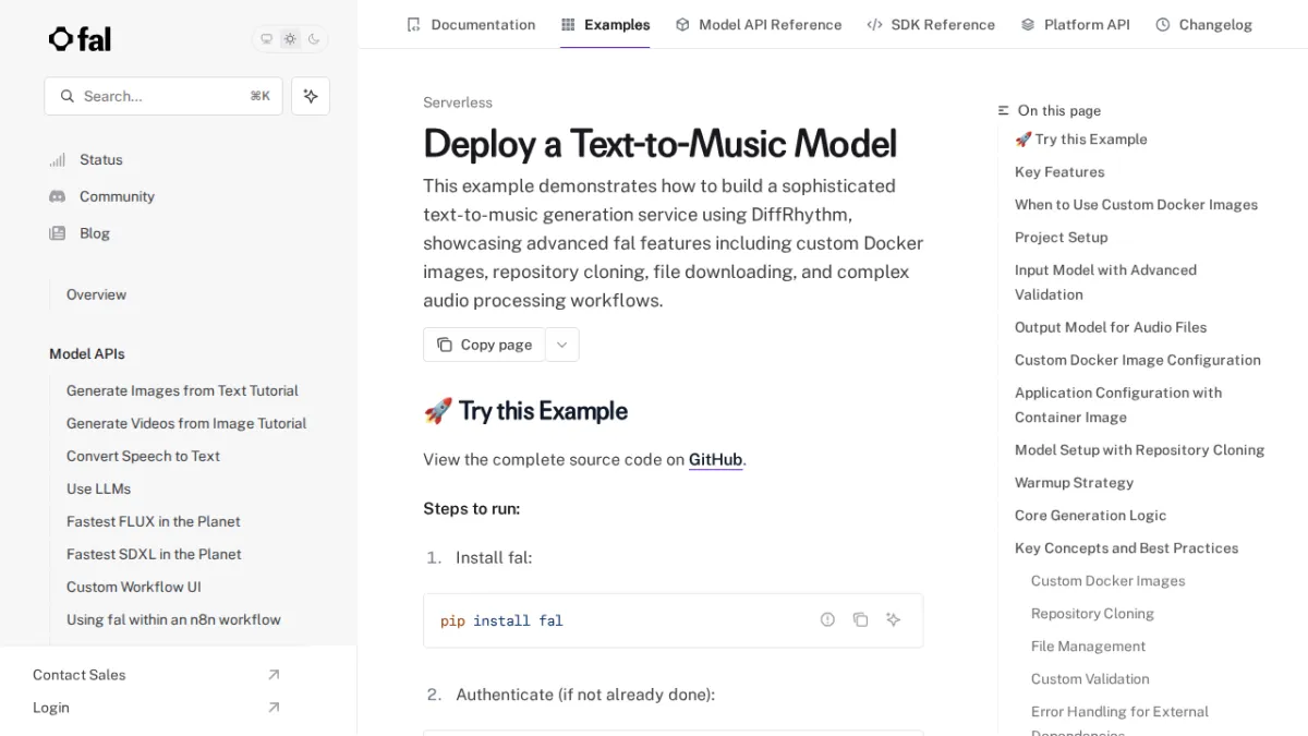 Deploy a Text-to-Music Model - fal
