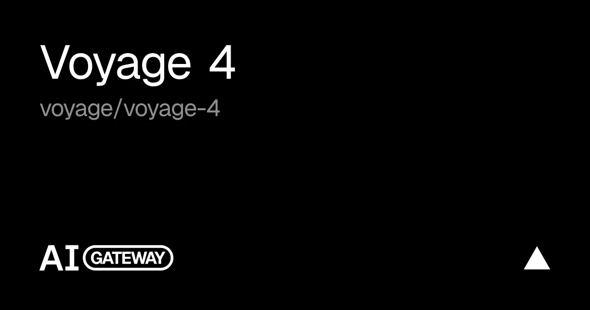 Voyage 4 API & Pricing