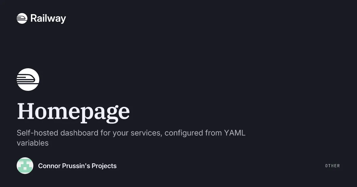 Deploy & Host Homepage