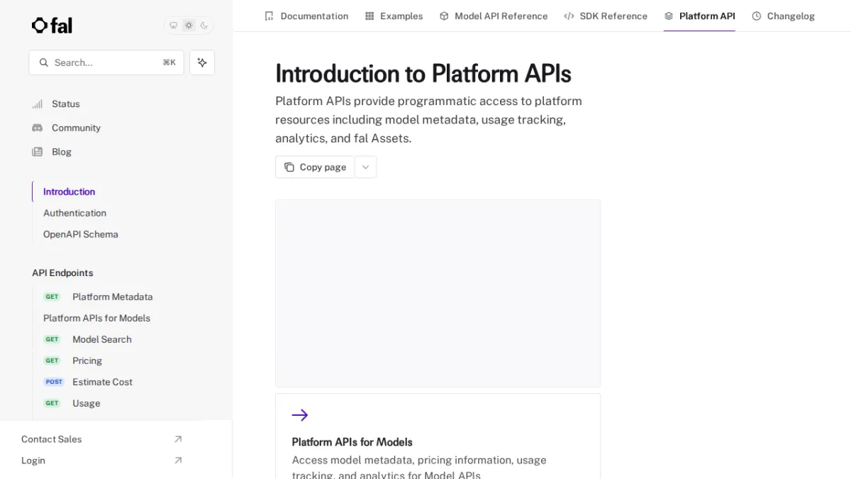 to Platform APIs - fal