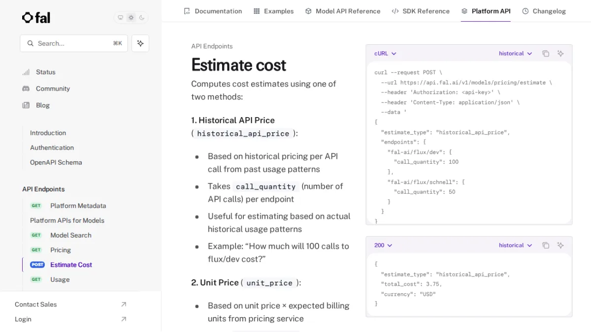 Estimate cost - fal
