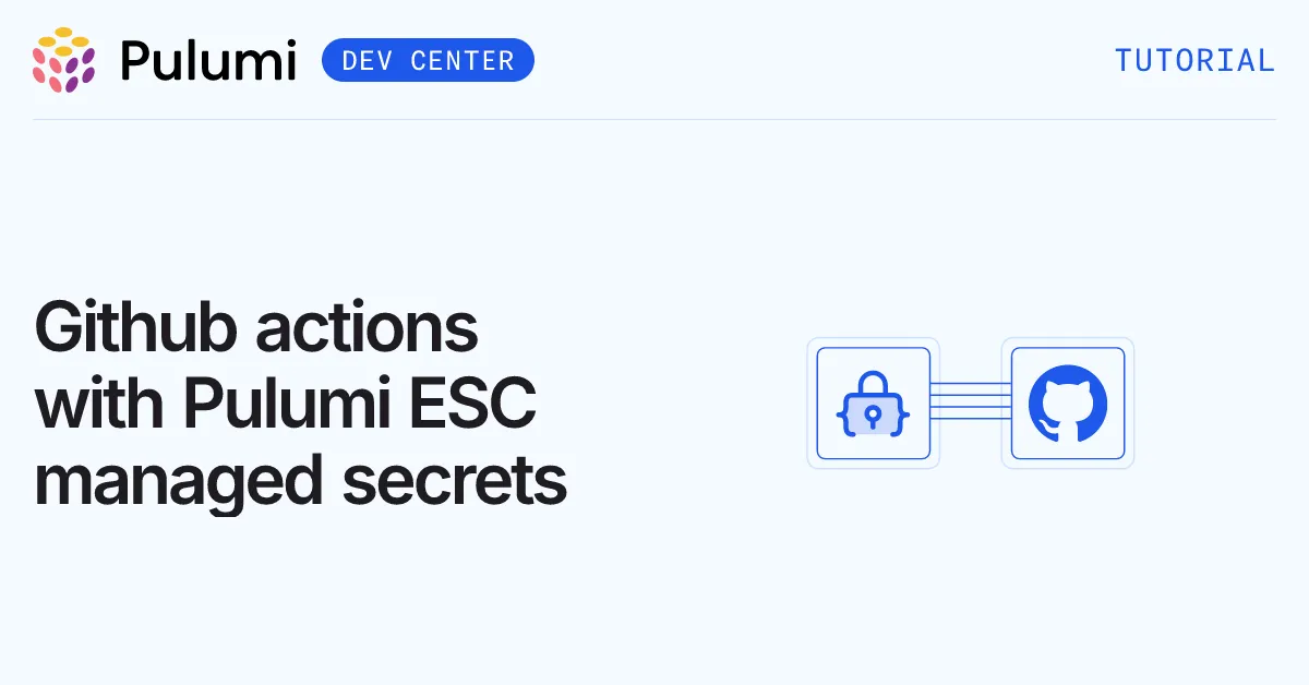 Github actions with Pulumi ESC managed secrets