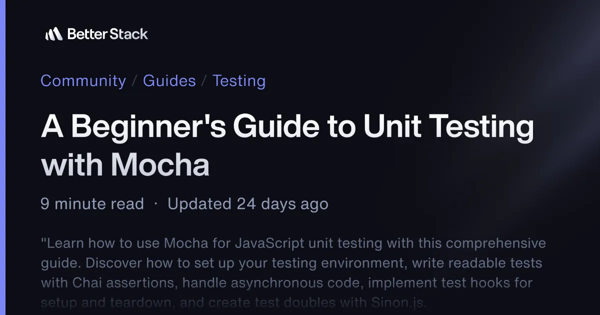 A Beginner's Guide to Unit Testing with Mocha