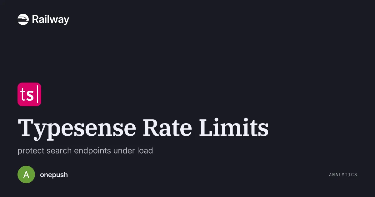 Deploy & Host Typesense Rate Limits