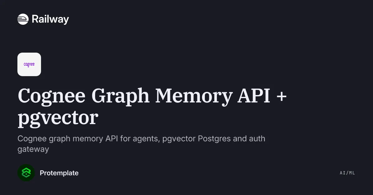 Deploy & Host Cognee Graph Memory API + pgvector