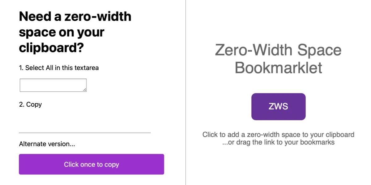 Zero-Width Space