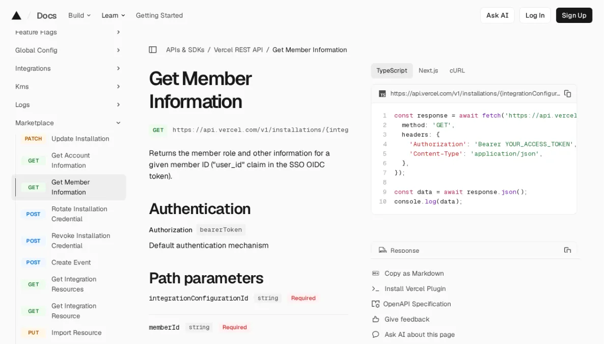 Get Member Information