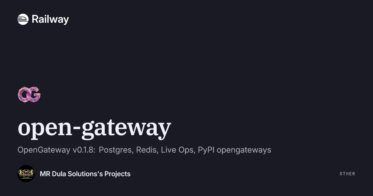 Deploy & Host open-gateway
