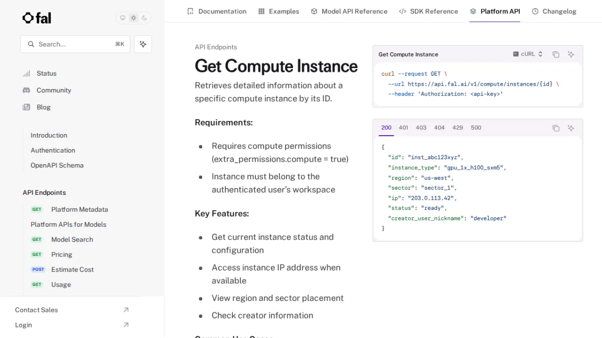 Get Compute Instance - fal