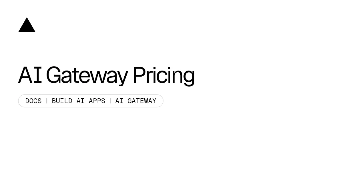 AI Gateway Pricing