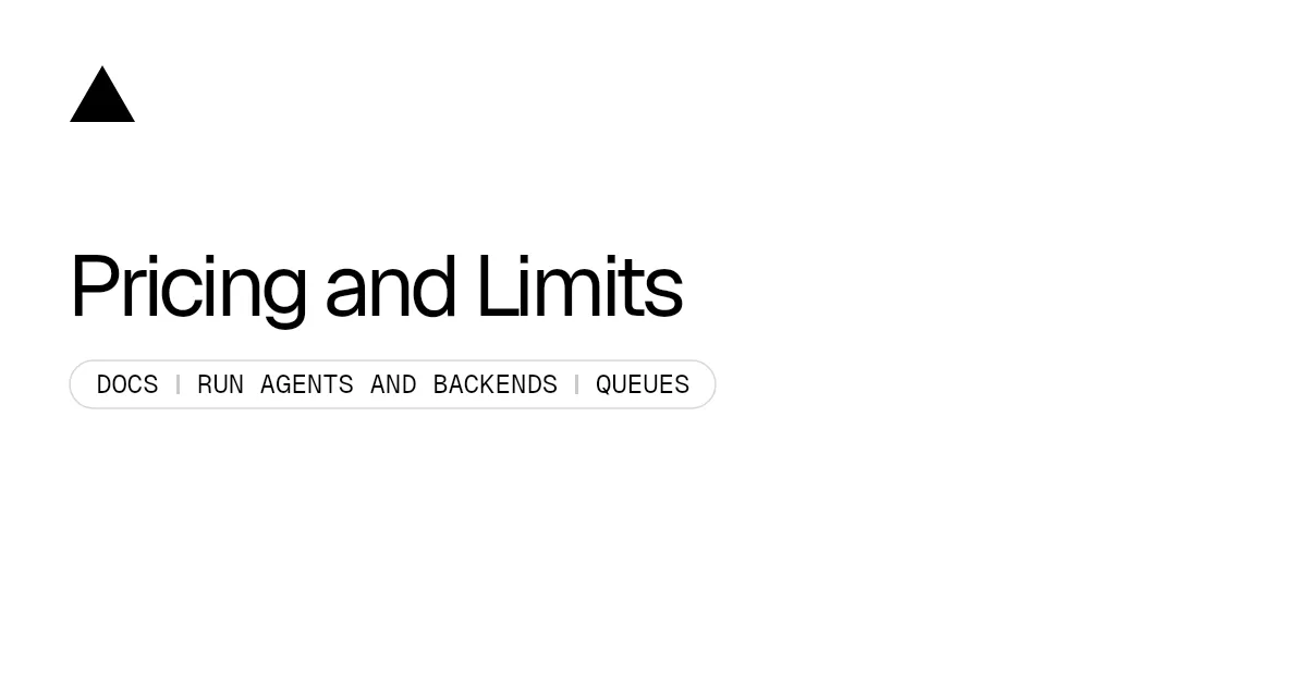 Pricing and Limits
