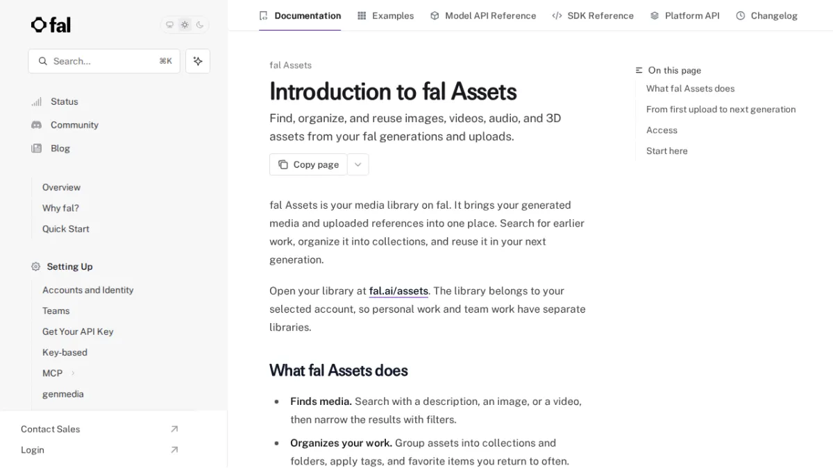 to fal Assets - fal