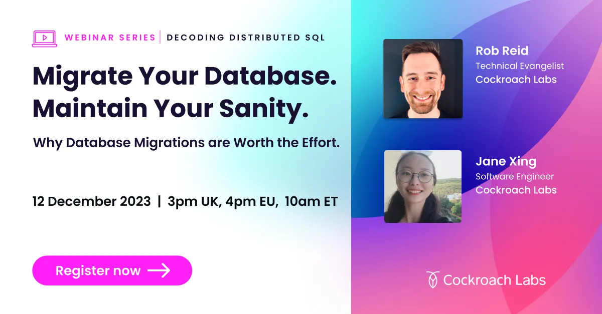 Migrate Your Database. Maintain Your Sanity.
