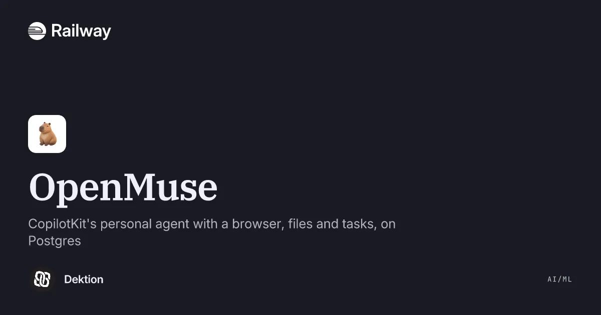Deploy & Host OpenMuse