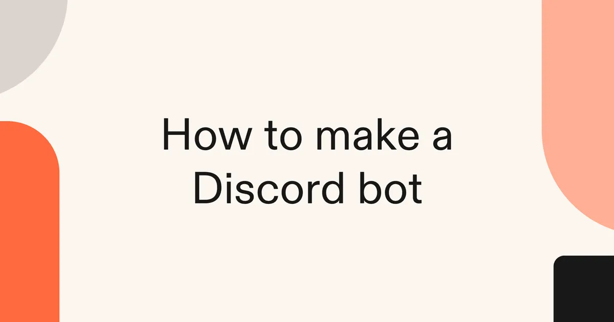How to make a Discord bot in Python