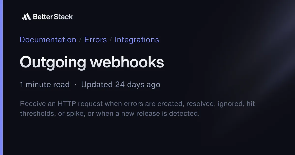 Outgoing webhooks